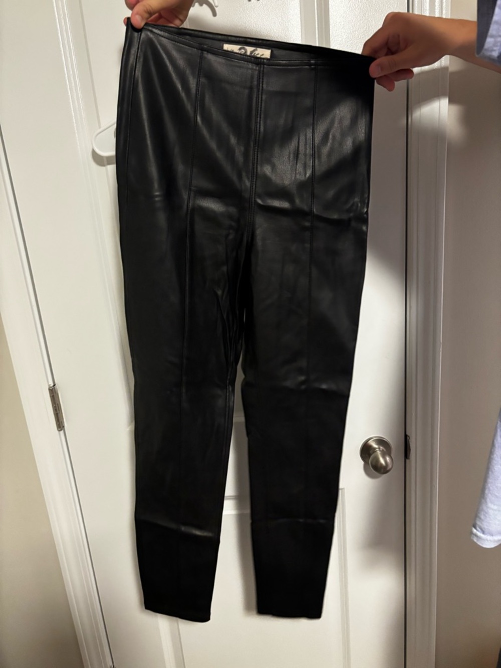 We The Free Black Faux Leather Pants - Picture 1 of 6
